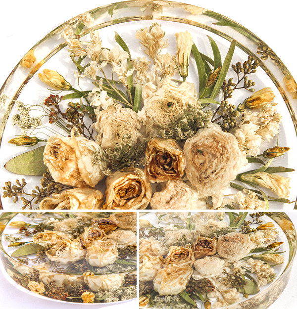 Preserving Your Dried Wedding Flowers AS A Resin Bouquet