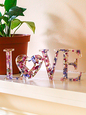 Love Sign Preserved Flowers