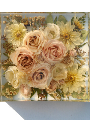 8 inch Square Resin Bouquet